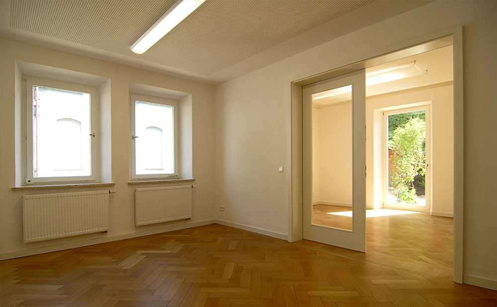Innenperspektive Denkmalschutz Umbau Integrationskindergarten in Dachau